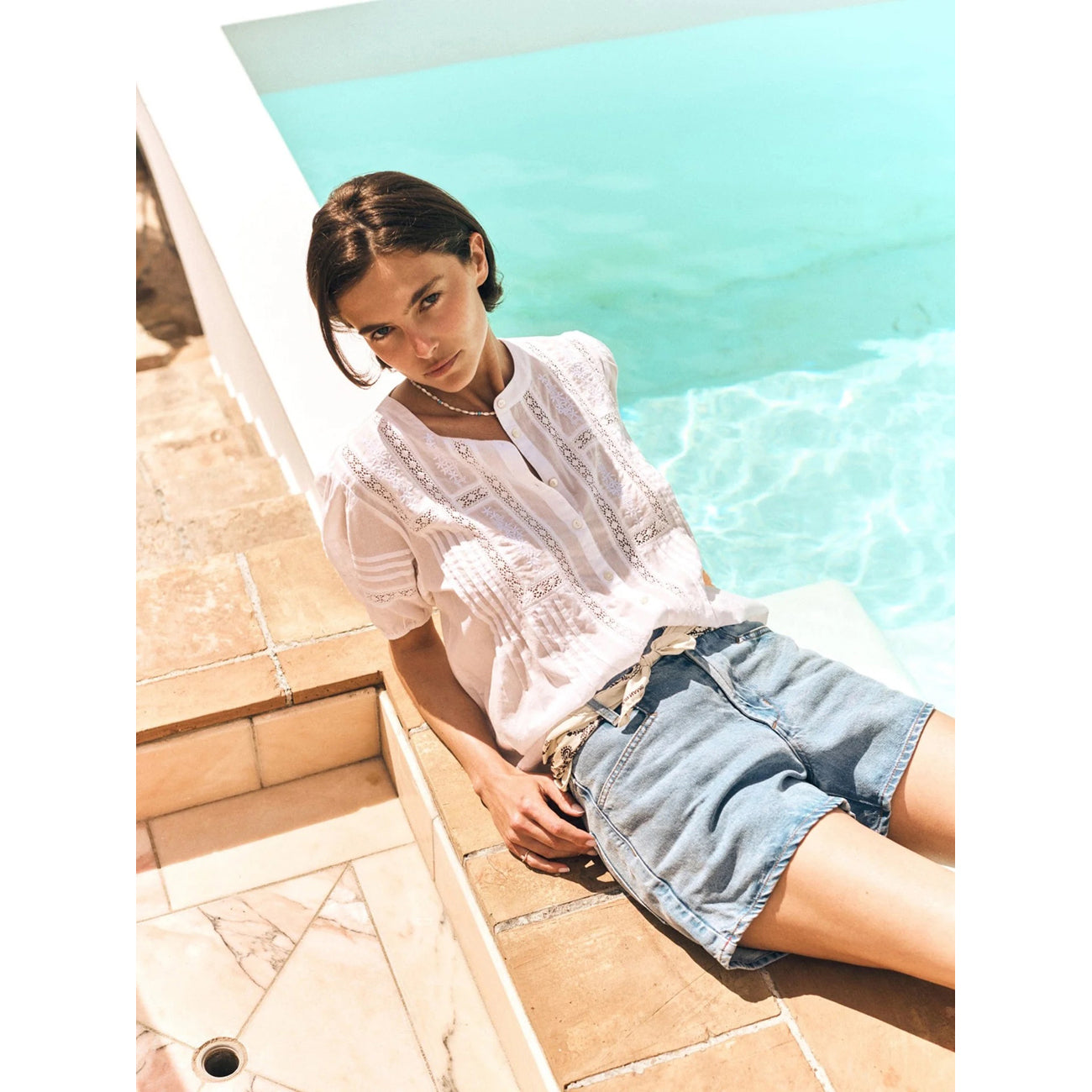 claudia shirt in white