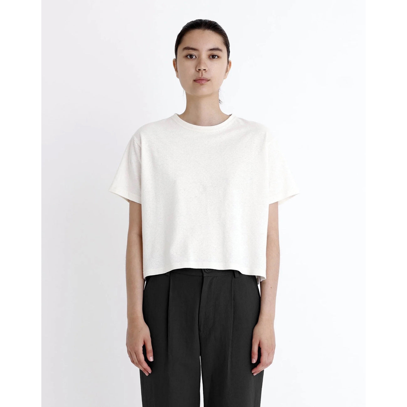 cropped tee in off-white