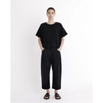curve leg trouser in black