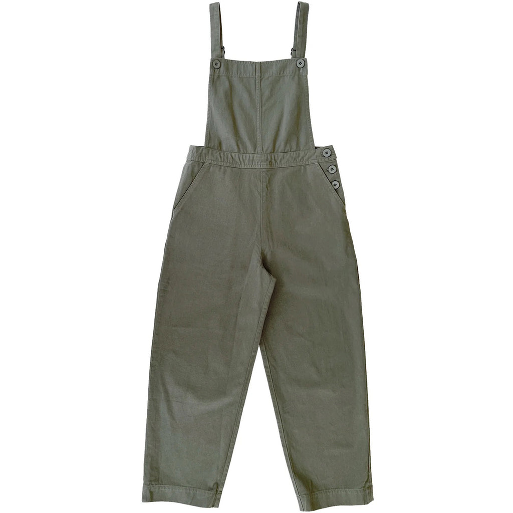fitted overall jumper in faded olive