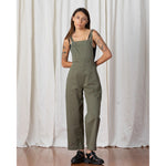 fitted overall jumper in faded olive