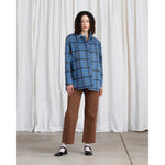 double faced jacket in blue plaid