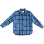 double faced jacket in blue plaid