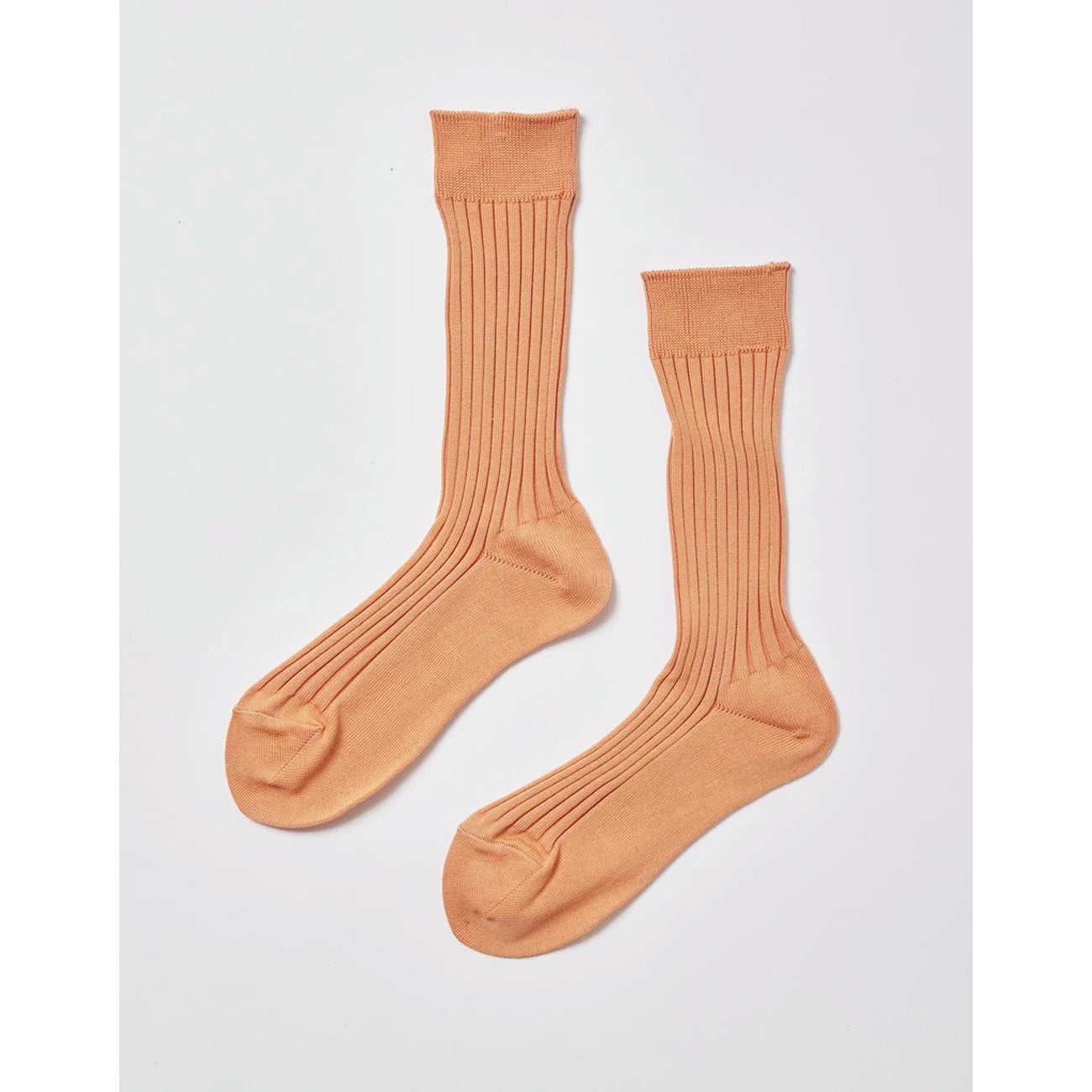silky cotton socks in cantaloupe