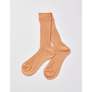 silky cotton socks in cantaloupe