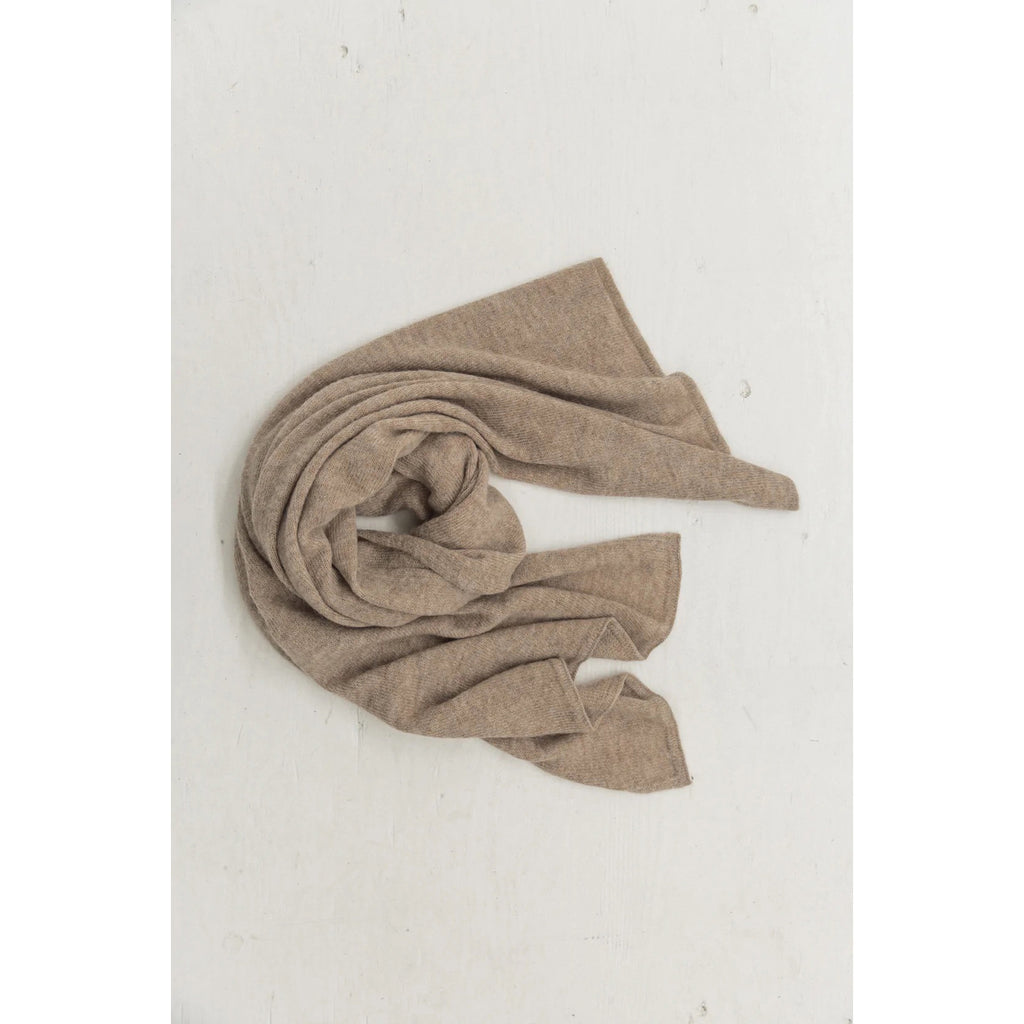 alpaca travel wrap in wheat