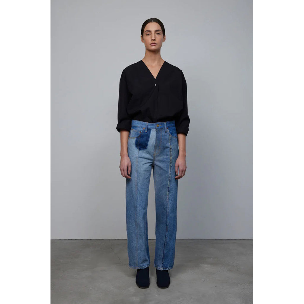 vintage reworked plein jean