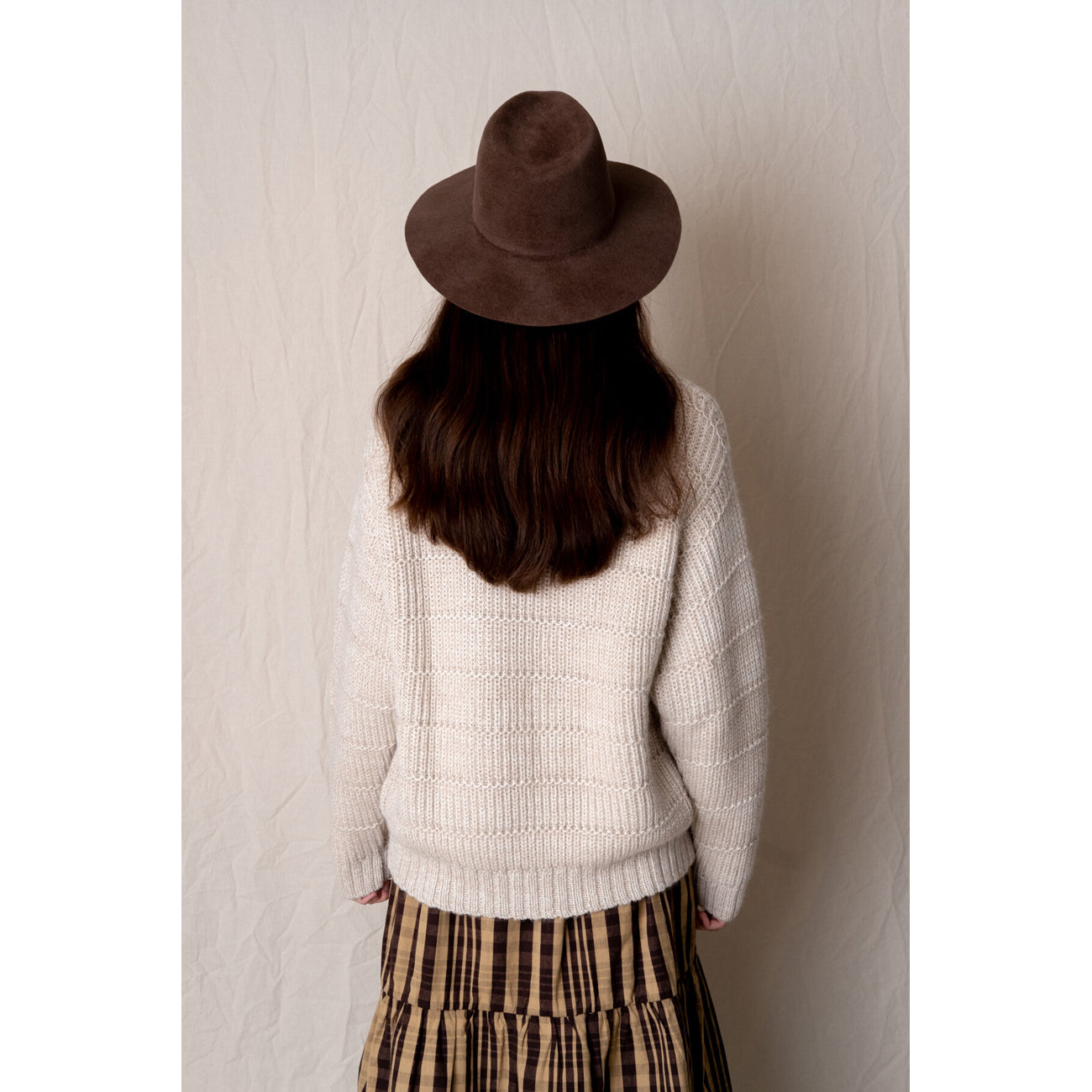 wakefield in chocolate brown velour felt