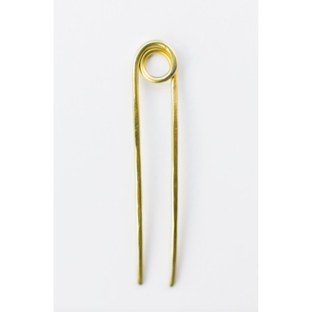 brass le loop mini hair pin