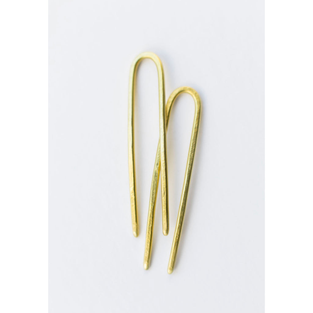 brass tiny duo hair pins