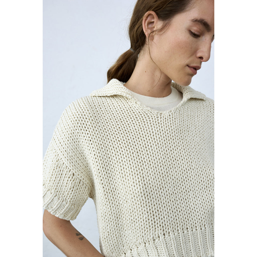 cotton polo in natural