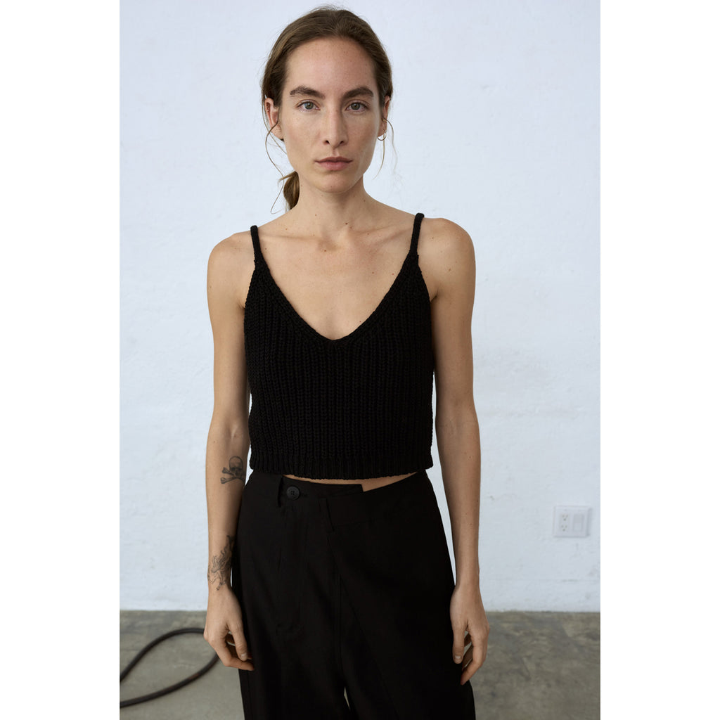 cotton top in black