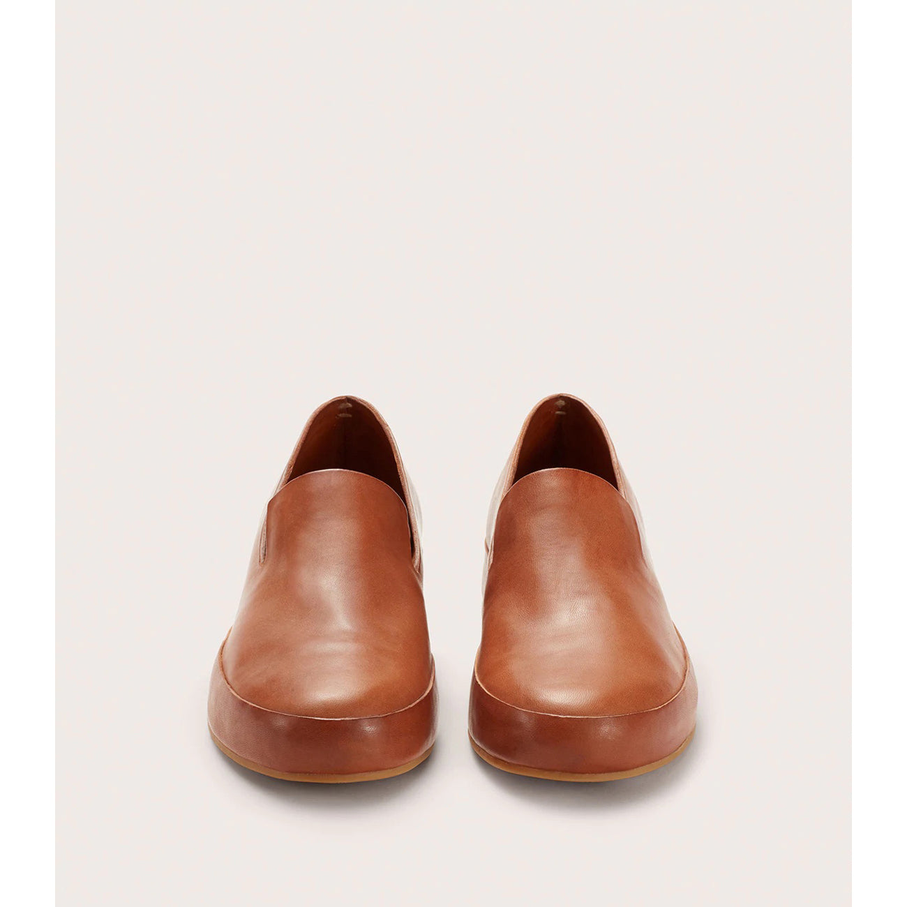 hand sewn slipper rubber in tan