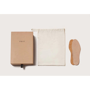 hand sewn slipper rubber in tan