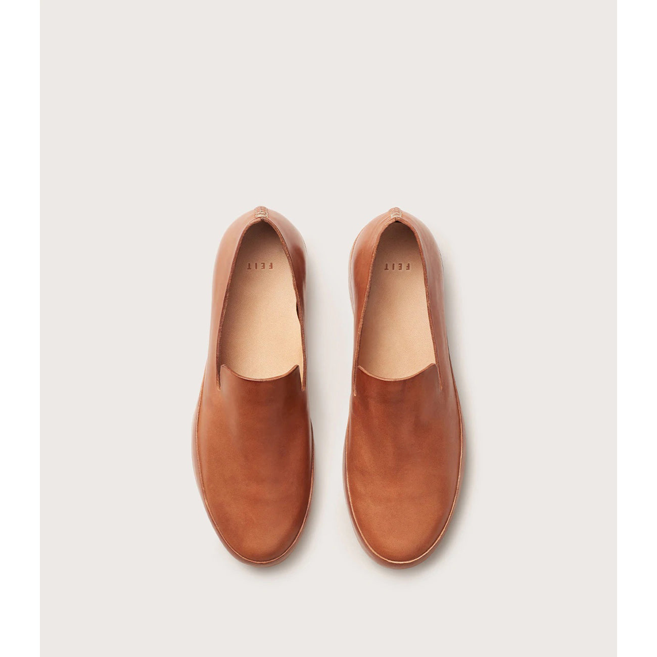 hand sewn slipper rubber in tan
