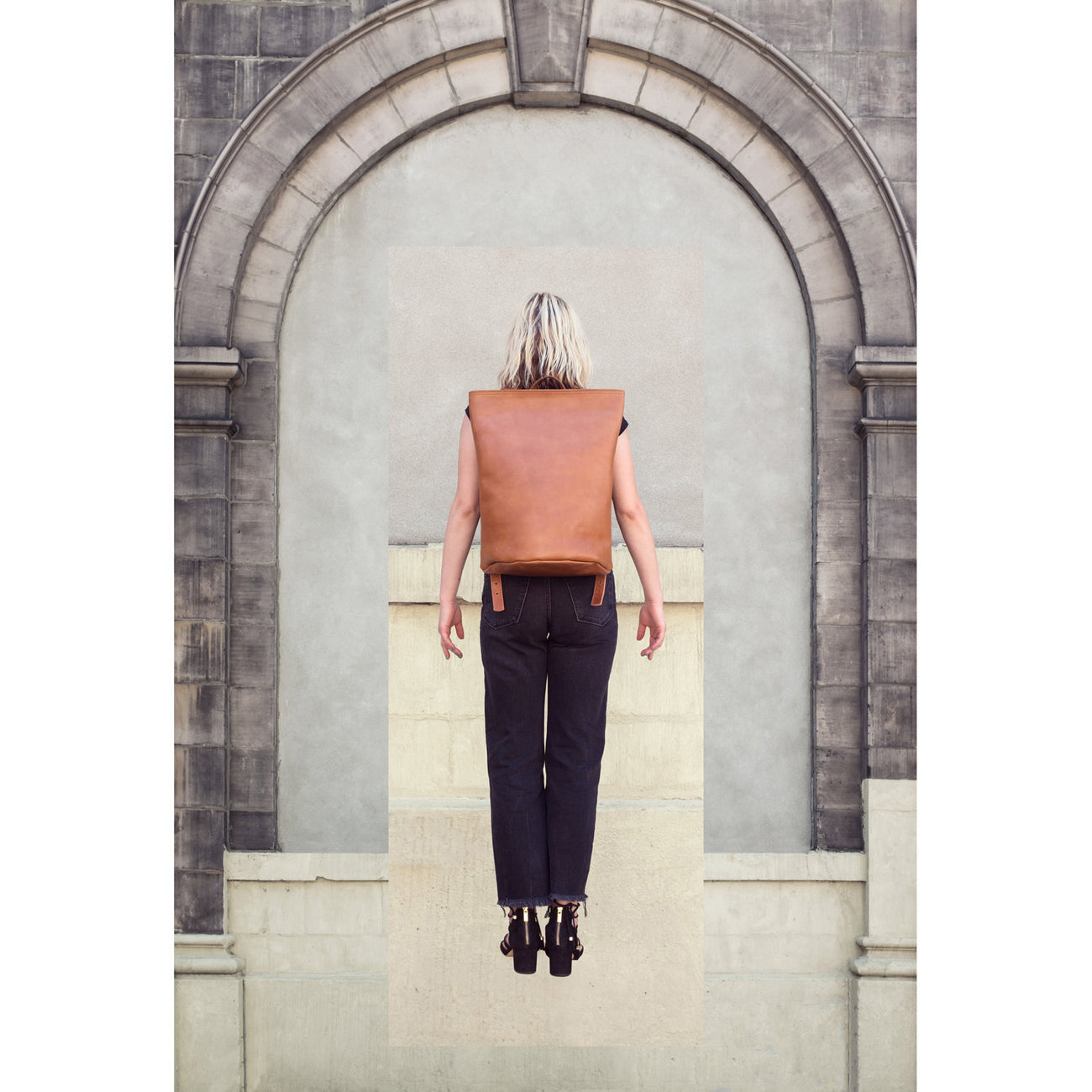harvest backpack in tan