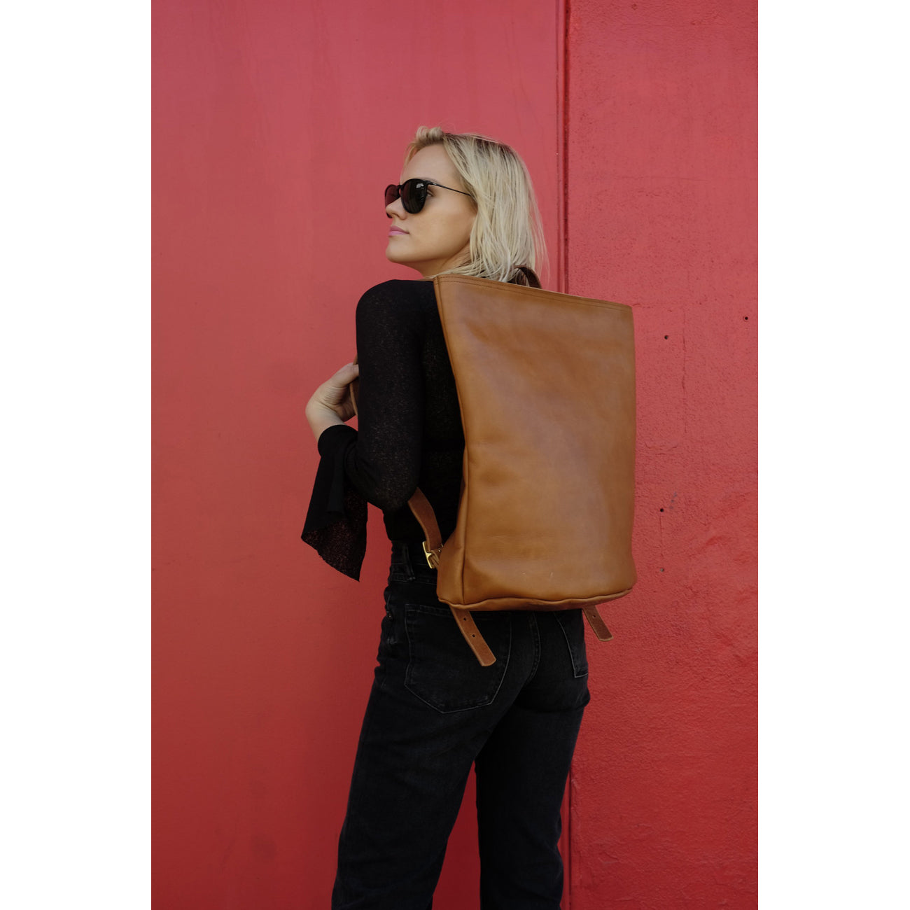 harvest backpack in tan