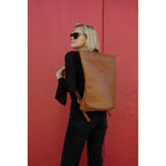 harvest backpack in tan