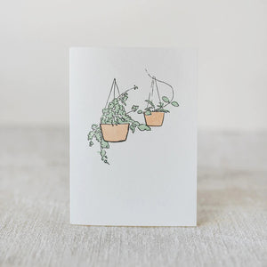hanging plants card