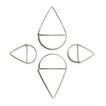 point hoops in 14k gold