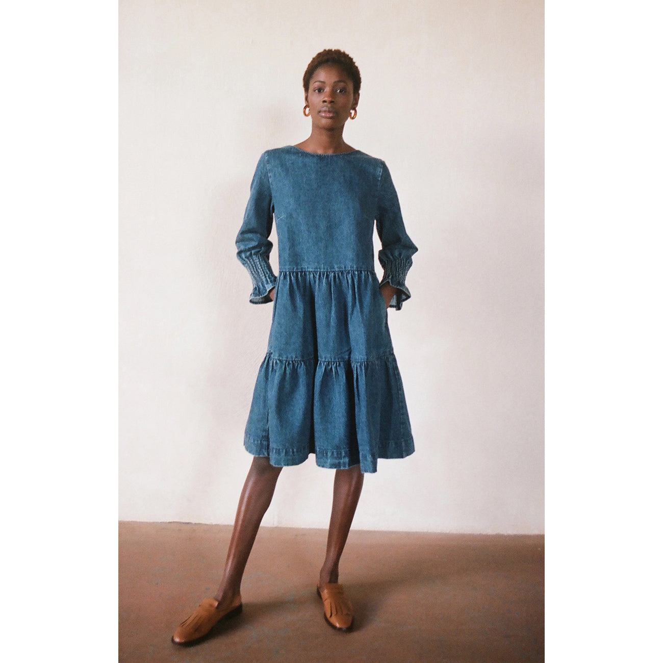 langer dress in organic cotton denim