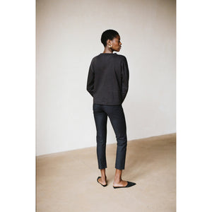 long sleeve tee in noir