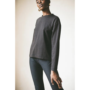 long sleeve tee in noir