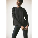 long sleeve tee in noir