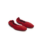 travel ballerina in red suede