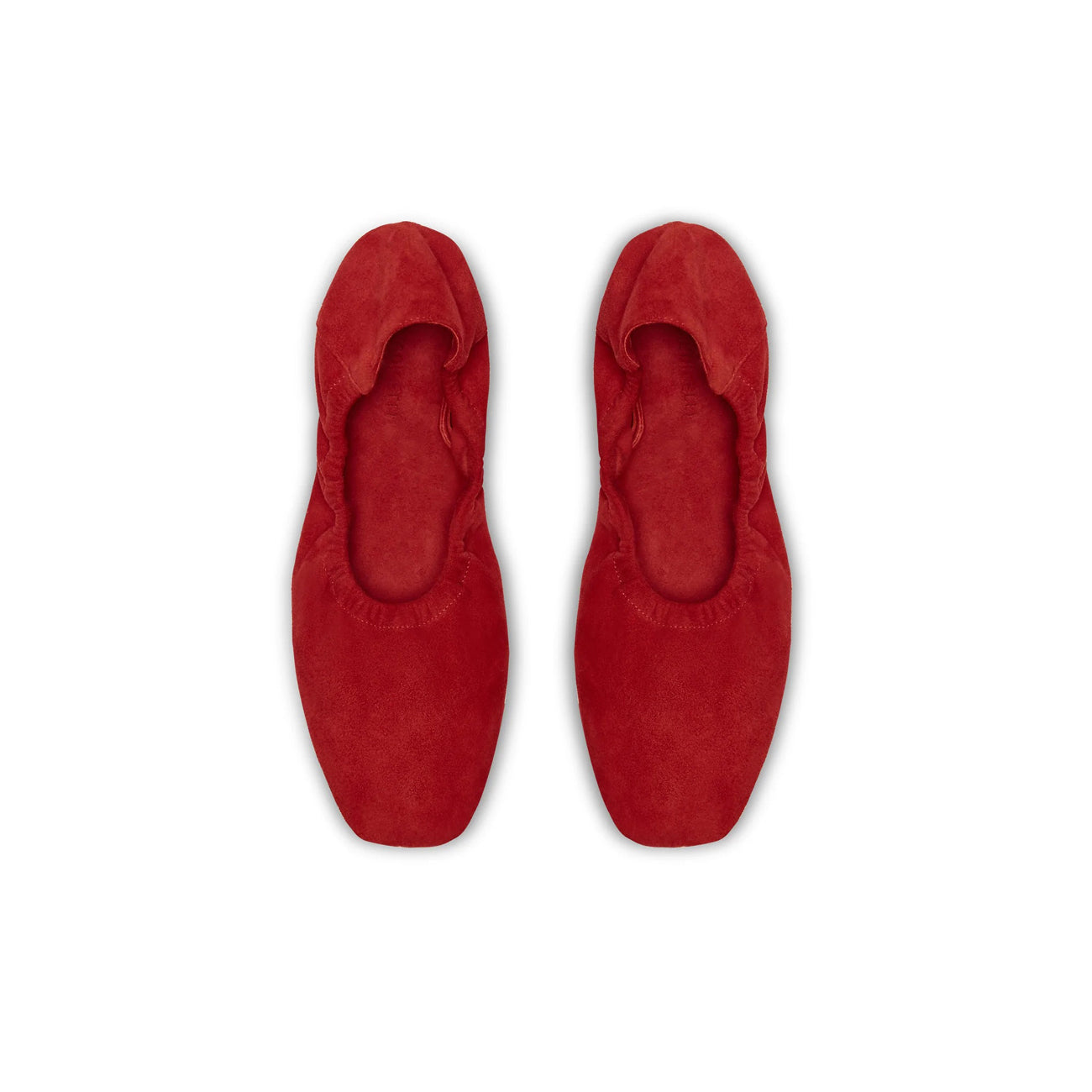 travel ballerina in red suede