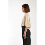 mesh tee in cream