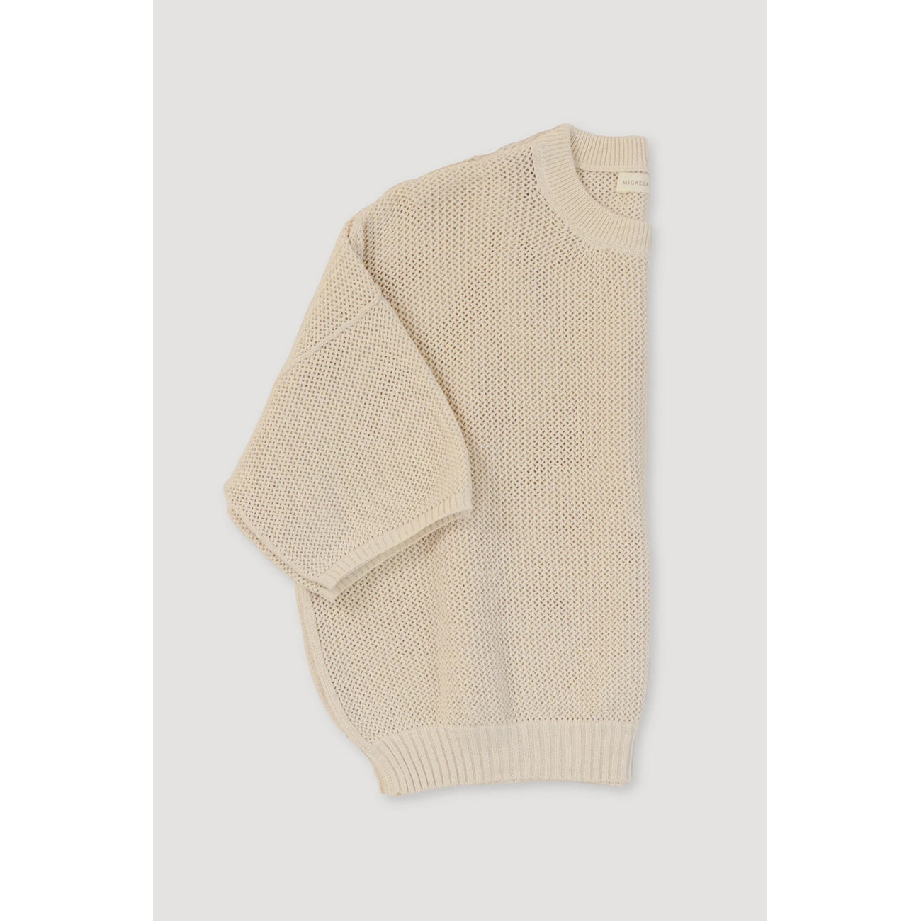 mesh tee in cream