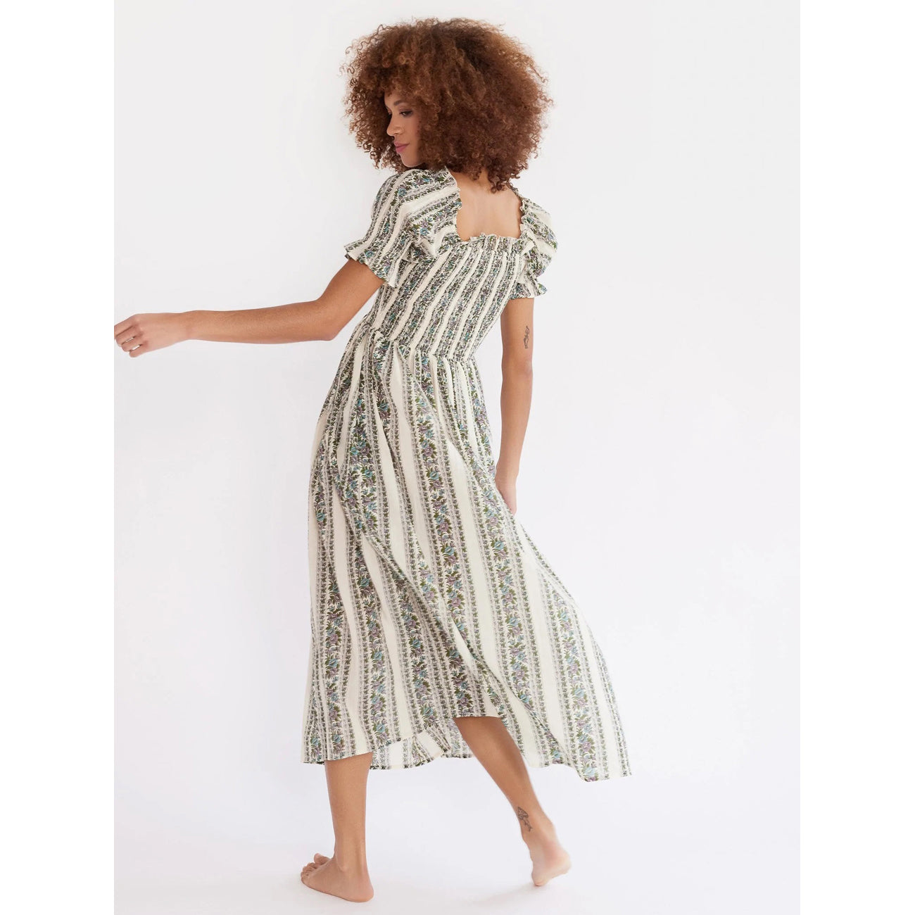 cate dress in goa stripe