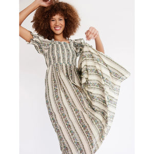 cate dress in goa stripe