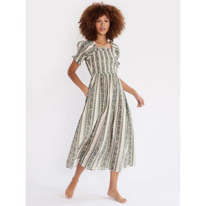 cate dress in goa stripe