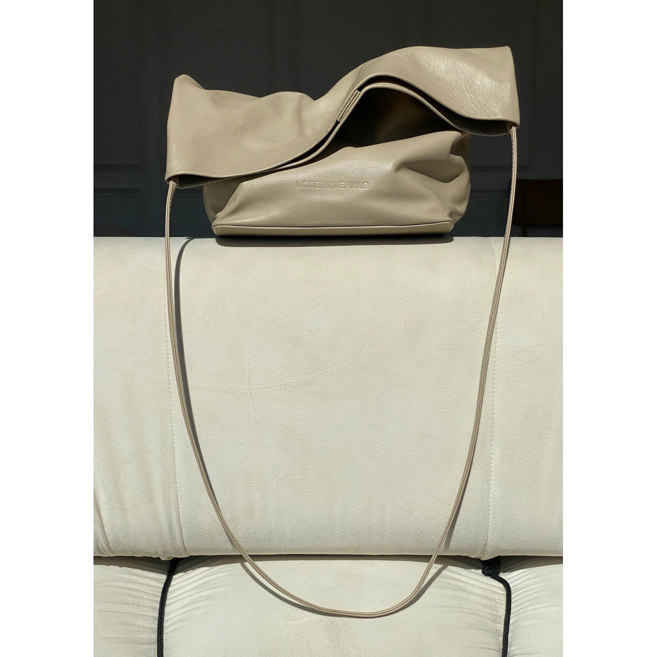 crossbody bag in taupe