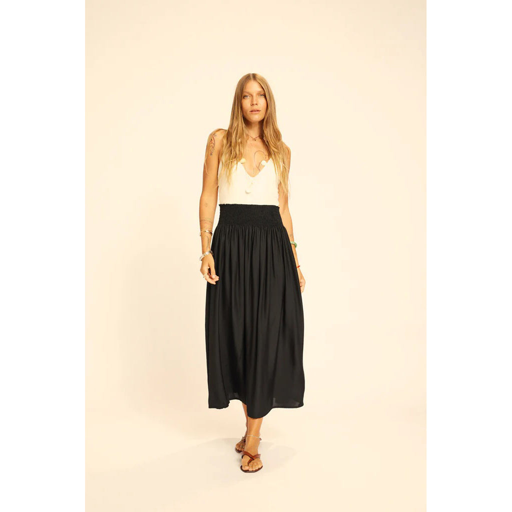 bella skirt in black silk