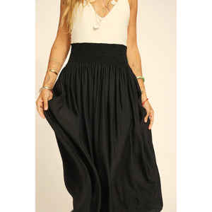 bella skirt in black silk
