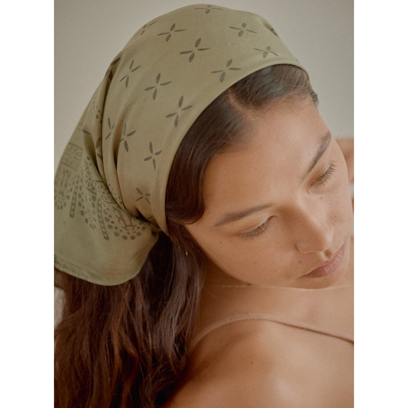 1930's bandana in avocado
