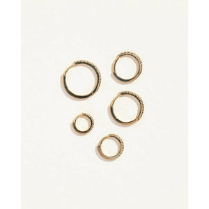 8mm pavé huggie in yellow gold