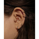 10mm diamond dot huggie
