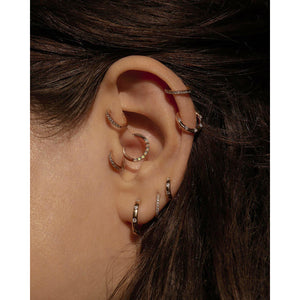 10mm diamond dot huggie