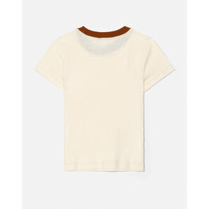 90s tee in vintage ivory + sienna