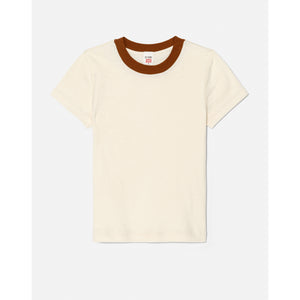 90s tee in vintage ivory + sienna