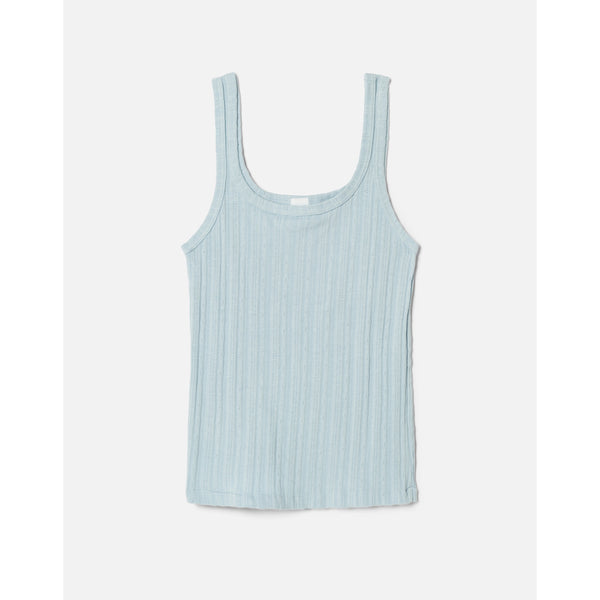 Re/Done Pointelle Tank in Pale Blue – a case of you
