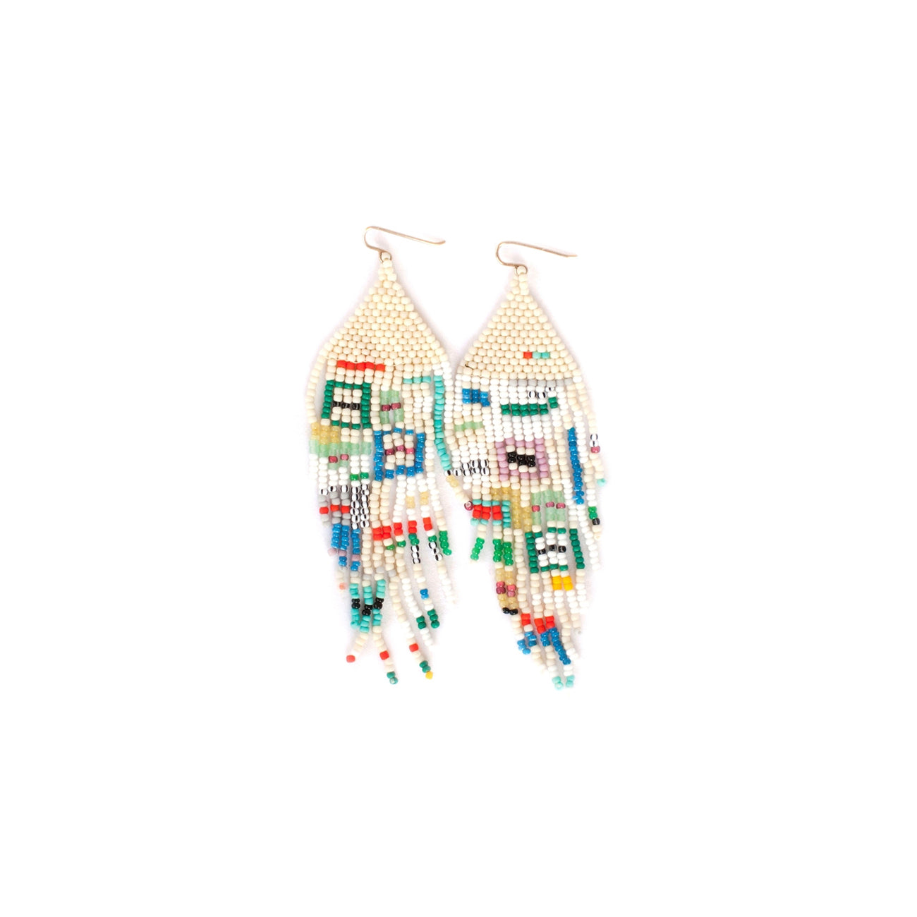 shell beach beaded earrings