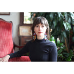 otti black beaded earrings