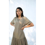 tee dress in faded olive