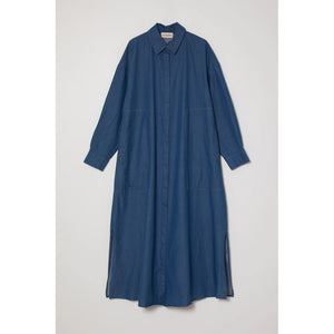 oversized shirt dress in soft ltwt denim