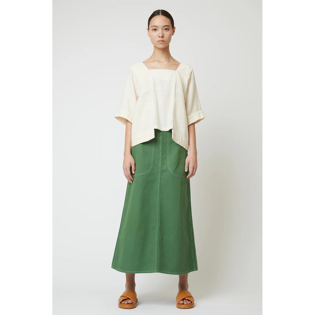 erin skirt in vineyard green